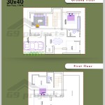 30x40 East Face 3BHK Floor Plan