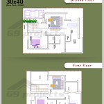 30x40 West 3BHK Floor Plan