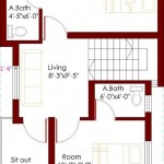 First Floor Plan (3BHK+3T (1,050 Sq Ft)